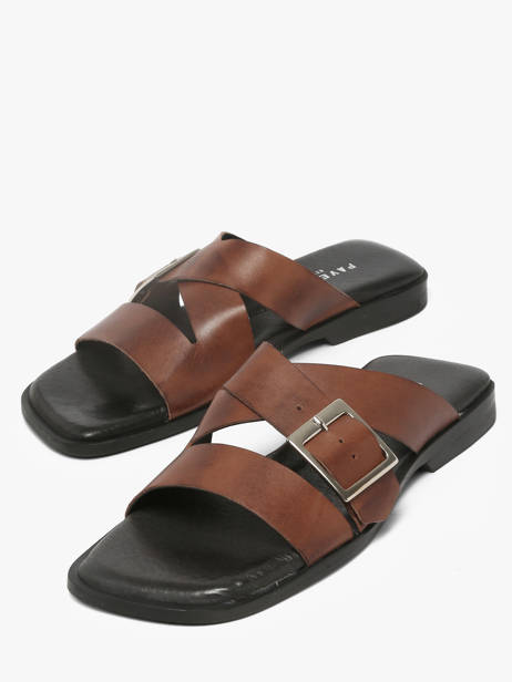Slippers Uit Leder Pavement Bruin women 25276 ander zicht 1