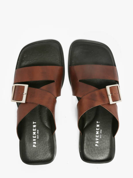 Slippers Uit Leder Pavement Bruin women 25276 ander zicht 3