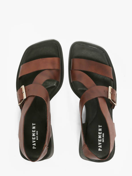 Sandalen Met Hak Uit Leder Pavement Bruin women 25273 ander zicht 3