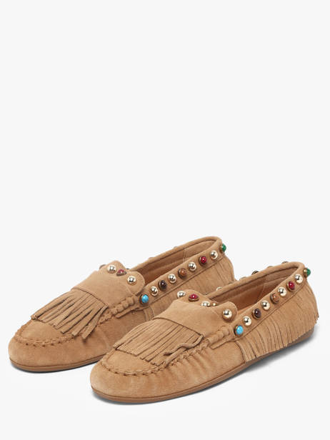 Mocassins Uit Leder Inuovo Bruin women 29015CTN ander zicht 1