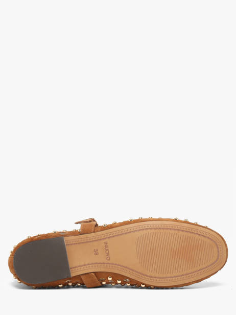 Ballerinas Met Riempjes Uit Leder Inuovo Bruin women NK003KCC ander zicht 4