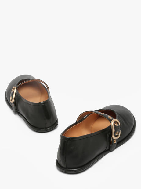 Ballerinas Met Riempjes Uit Leder Inuovo Zwart women CT005BLK ander zicht 2