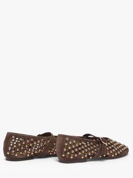 Ballerinas Met Riempjes Uit Leder Inuovo Bruin women NK003KDR ander zicht 2