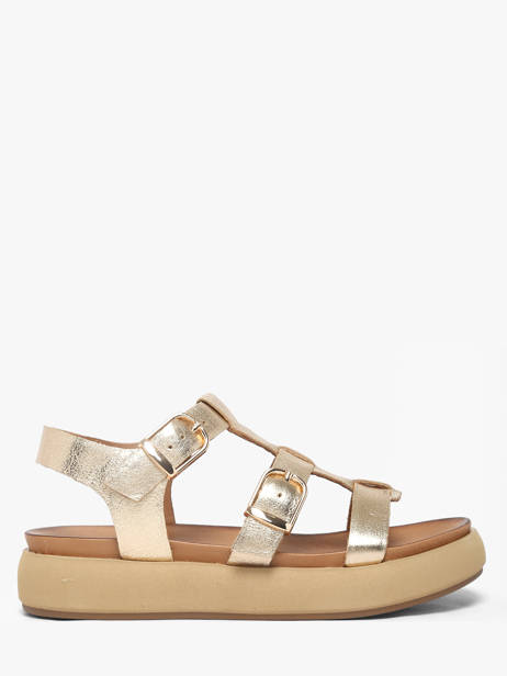 Sandalen Uit Leder Inuovo Goud women 96046GLD