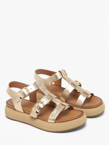 Sandalen Uit Leder Inuovo Goud women 96046GLD ander zicht 1