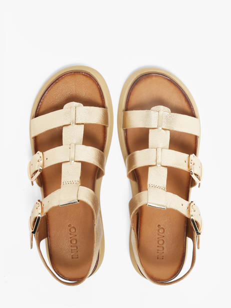 Sandalen Uit Leder Inuovo Goud women 96046GLD ander zicht 3