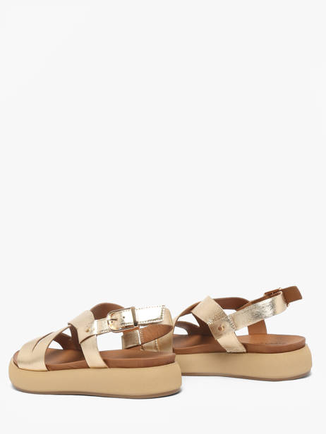 Sandalen Uit Leder Inuovo Goud women 96063GLD ander zicht 2