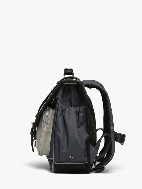 Boekentas Voor Kinderen 2 Compartimenten Cameleon Grijs vintage urban CA35 ander zicht 3