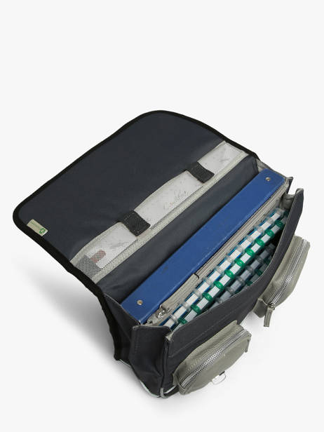 Boekentas Voor Kinderen 2 Compartimenten Cameleon Grijs vintage urban CA35 ander zicht 4