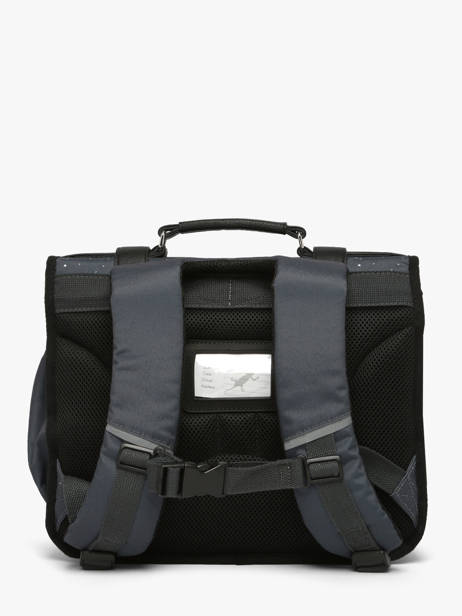 Boekentas Voor Kinderen 2 Compartimenten Cameleon Grijs vintage urban CA35 ander zicht 5