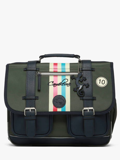 Boekentas 2 Compartimenten Cameleon Blauw vintage urban CA38