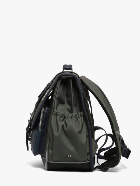 Boekentas 2 Compartimenten Cameleon Blauw vintage urban CA38 ander zicht 3