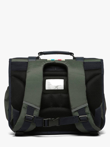 Boekentas 2 Compartimenten Cameleon Blauw vintage urban CA38 ander zicht 5
