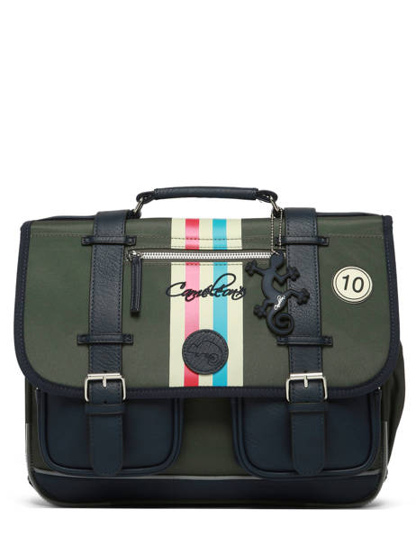 Boekentas 2 Compartimenten Cameleon Blauw vintage urban CA38 ander zicht 7
