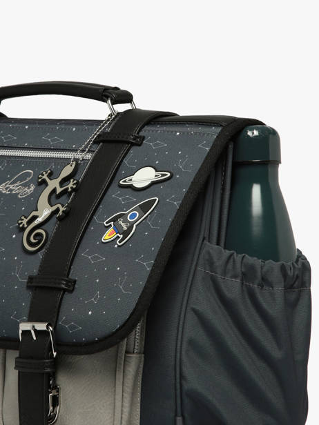 Boekentas 3 Compartimenten Vintage Urban Cameleon Grijs vintage urban CA41 ander zicht 4