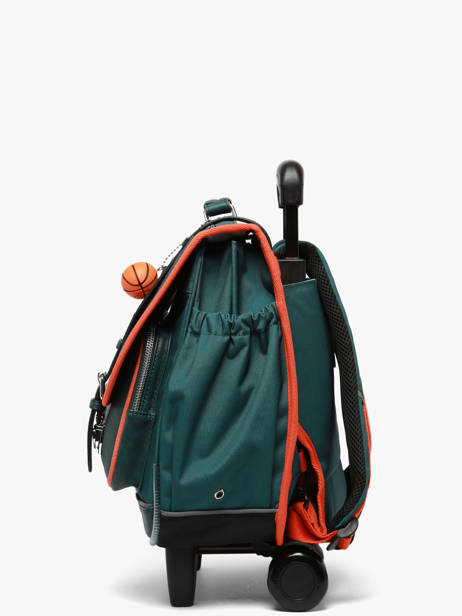 Boekentas Op Wieltjes 2 Compartimenten Cameleon Oranje vintage urban CR38 ander zicht 3