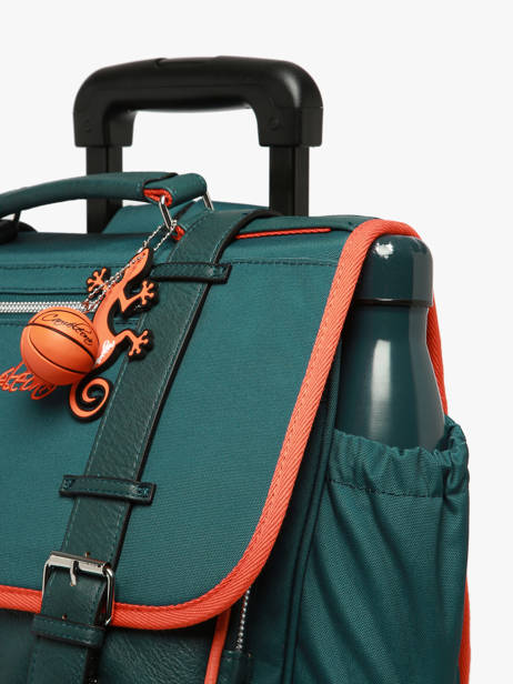 Boekentas Op Wieltjes 2 Compartimenten Cameleon Oranje vintage urban CR38 ander zicht 7