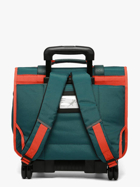 Boekentas Op Wieltjes 2 Compartimenten Cameleon Oranje vintage urban CR38 ander zicht 5