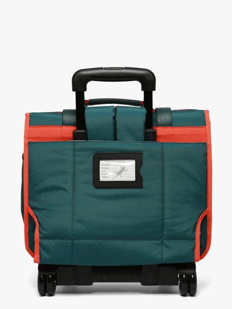 Boekentas Op Wieltjes 2 Compartimenten Cameleon Oranje vintage urban CR38 ander zicht 6
