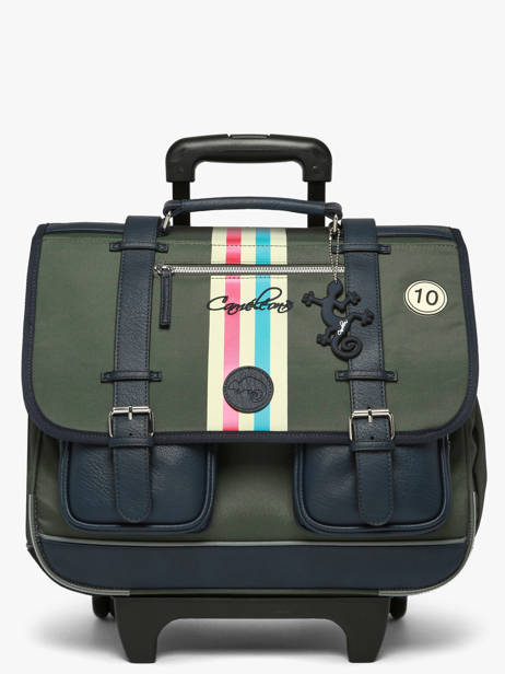 Boekentas Op Wieltjes 3 Compartimenten Vintage Urban Cameleon Groen vintage urban CR41