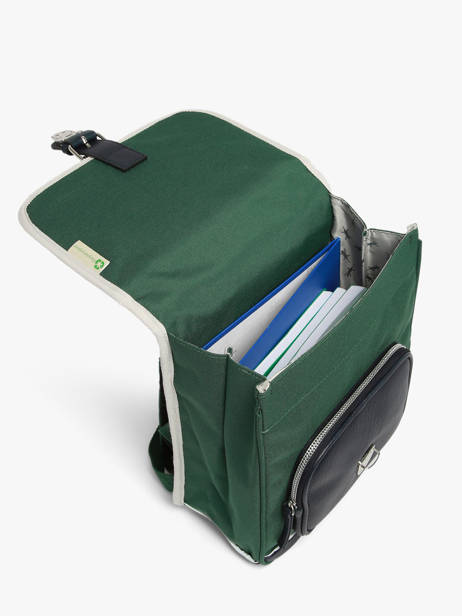 Rugzak 1 Compartiment Cameleon Groen vintage urban SD30 ander zicht 4