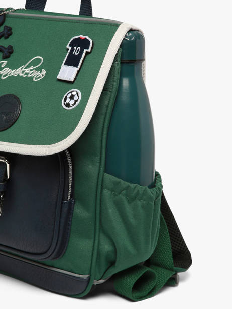 Rugzak 1 Compartiment Cameleon Groen vintage urban SD30 ander zicht 6