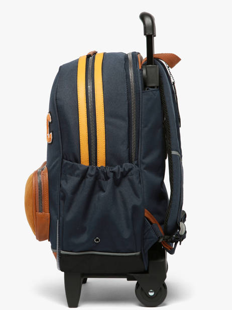 Rugzak Op Wieltjes 2 Compartimenten Vintage Urban Cameleon Blauw vintage urban SR40 ander zicht 1