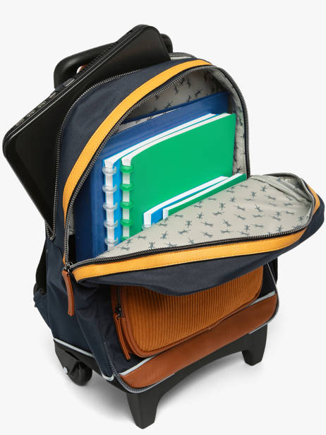 Rugzak Op Wieltjes 2 Compartimenten Vintage Urban Cameleon Blauw vintage urban SR40 ander zicht 2