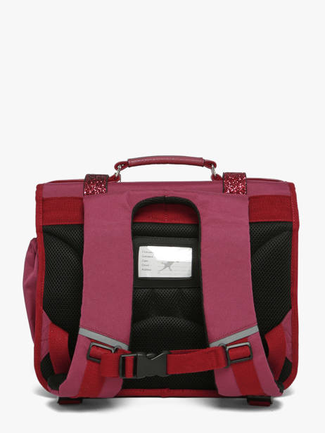 Boekentas Kinderen 2 Compartimenten Cameleon Violet vintage fantasy CA35 ander zicht 5