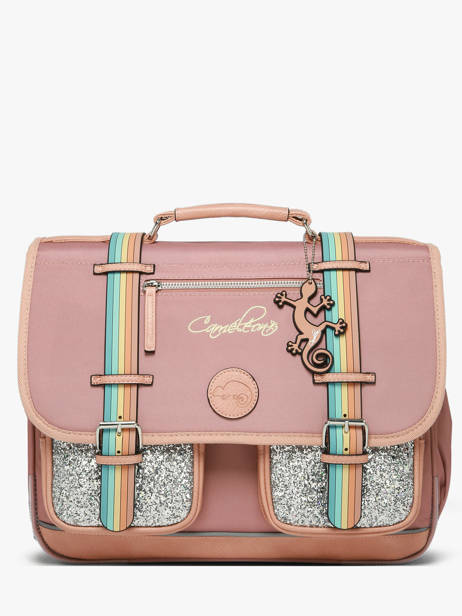 Boekentas Voor Kinderen 2 Compartimenten Vintage Fantasy Cameleon Roze vintage fantasy CA38