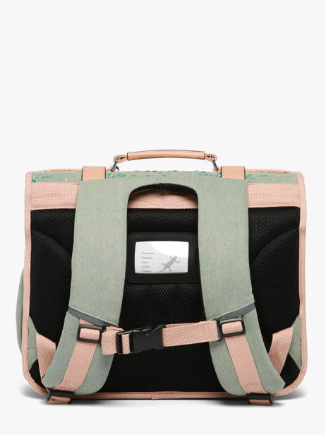Boekentas Voor Kinderen 2 Compartimenten Cameleon Roze vintage fantasy CA38 ander zicht 5