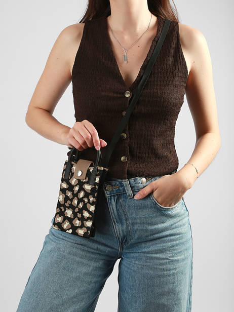 Cross Body Tas Phonebag Miniprix Zwart phonebag P202 ander zicht 1