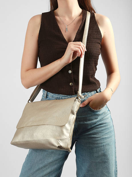 Cross Body Tas Soft Mandoline Goud soft MD5231 ander zicht 1