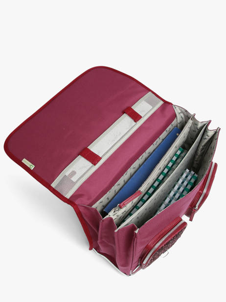 Boekentas Kinderen 3 Compartimenten Vintage Fantasy Cameleon Violet vintage fantasy CA41 ander zicht 2