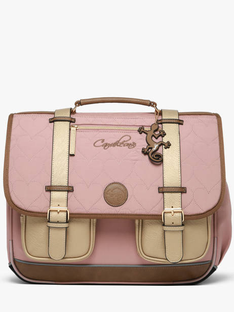 Boekentas Kinderen 3 Compartimenten Cameleon Bruin vintage fantasy CA41