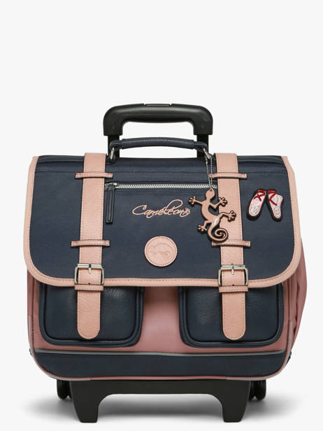 Boekentas Op Wieltjes Kinderen 2 Compartimenten Vintage Fantasy Cameleon Blauw vintage fantasy CR38 ander zicht 6