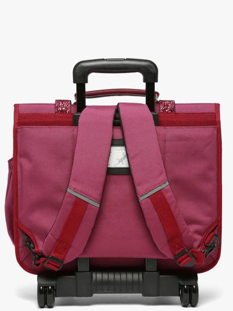 Boekentas Op Wieltjes 3 Compartimenten Vintage Fantasy Cameleon Violet vintage fantasy CR41 ander zicht 3