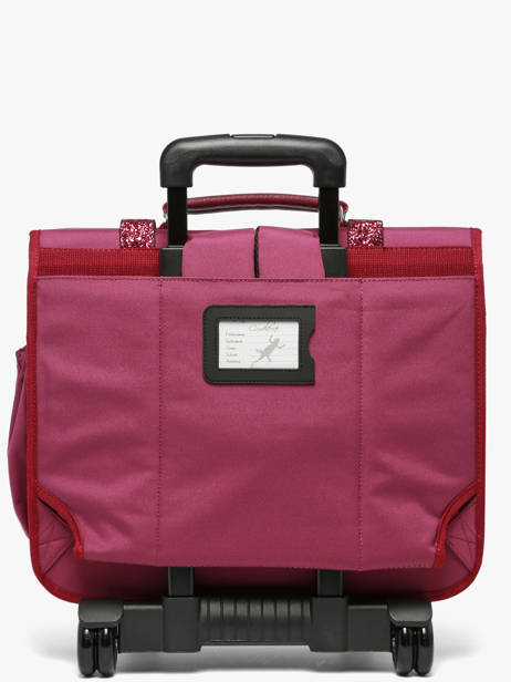 Boekentas Op Wieltjes 3 Compartimenten Vintage Fantasy Cameleon Violet vintage fantasy CR41 ander zicht 4
