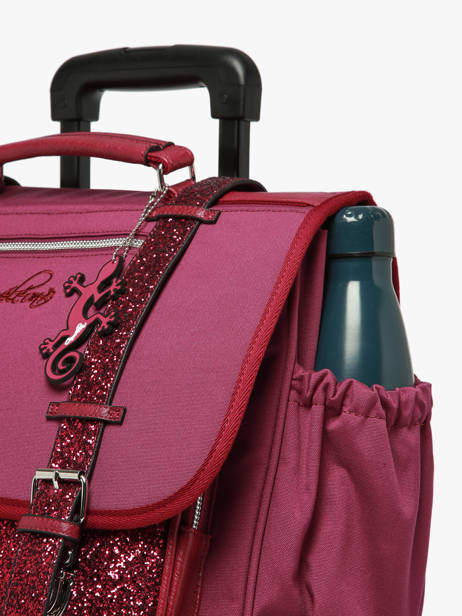 Boekentas Op Wieltjes 3 Compartimenten Vintage Fantasy Cameleon Violet vintage fantasy CR41 ander zicht 5