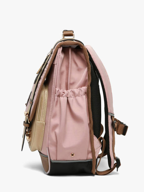 Rugzak 2 Compartimenten Cameleon Roze vintage fantasy SD39 ander zicht 3