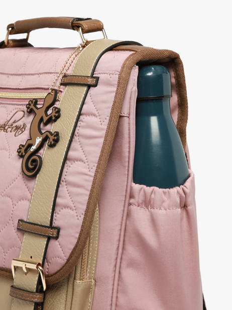 Rugzak 2 Compartimenten Cameleon Roze vintage fantasy SD39 ander zicht 6