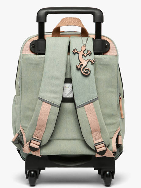 Rugzak Op Wieltjes 2 Compartimenten Cameleon Roze vintage fantasy SR40 ander zicht 5