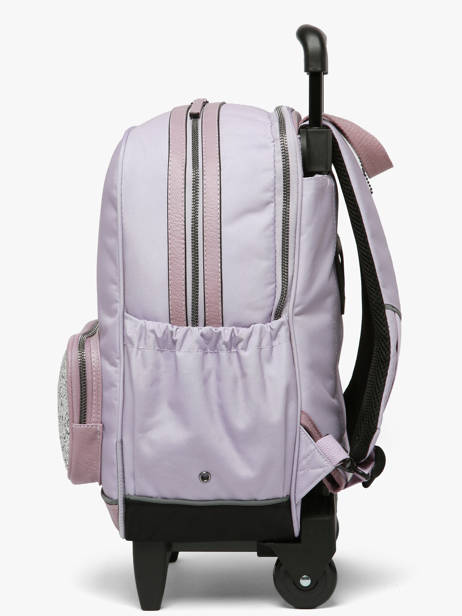Rugzak Op Wieltjes 2 Compartimenten Cameleon Violet vintage fantasy SR40 ander zicht 1