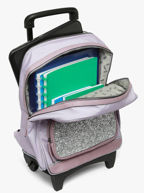 Rugzak Op Wieltjes 2 Compartimenten Cameleon Violet vintage fantasy SR40 ander zicht 2