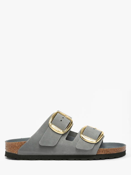 Slippers Uit Leder Birkenstock Grijs accessoires 1032071