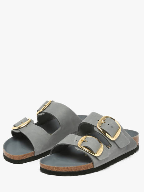 Slippers Uit Leder Birkenstock Grijs accessoires 1032071 ander zicht 2