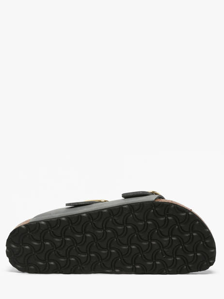 Slippers Uit Leder Birkenstock Grijs accessoires 1032071 ander zicht 5