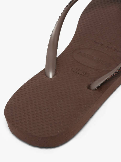 Teenslippers Slim Glitter Ii Havaianas Bruin women 4146975F ander zicht 3
