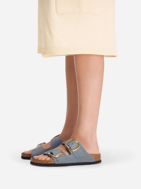 Slippers Uit Leder Birkenstock Grijs accessoires 1032071 ander zicht 1