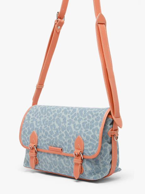 Cross Body Tas Denim Leo Paul marius Blauw denim leo LOULODEL ander zicht 1